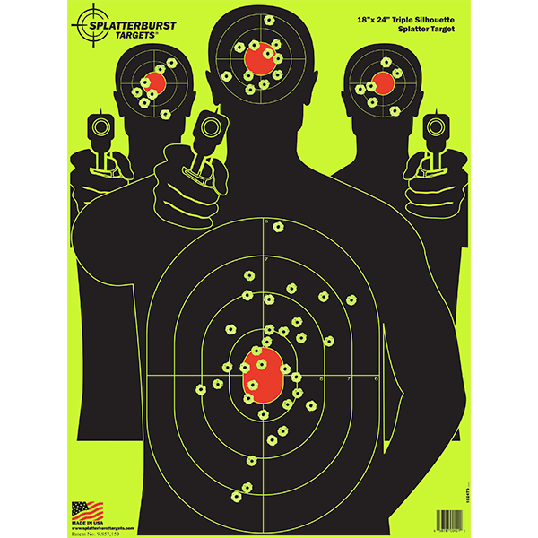 18” x 24” Triple Silhouette Splatter Target